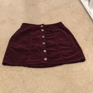 Velvet Mini Skirt